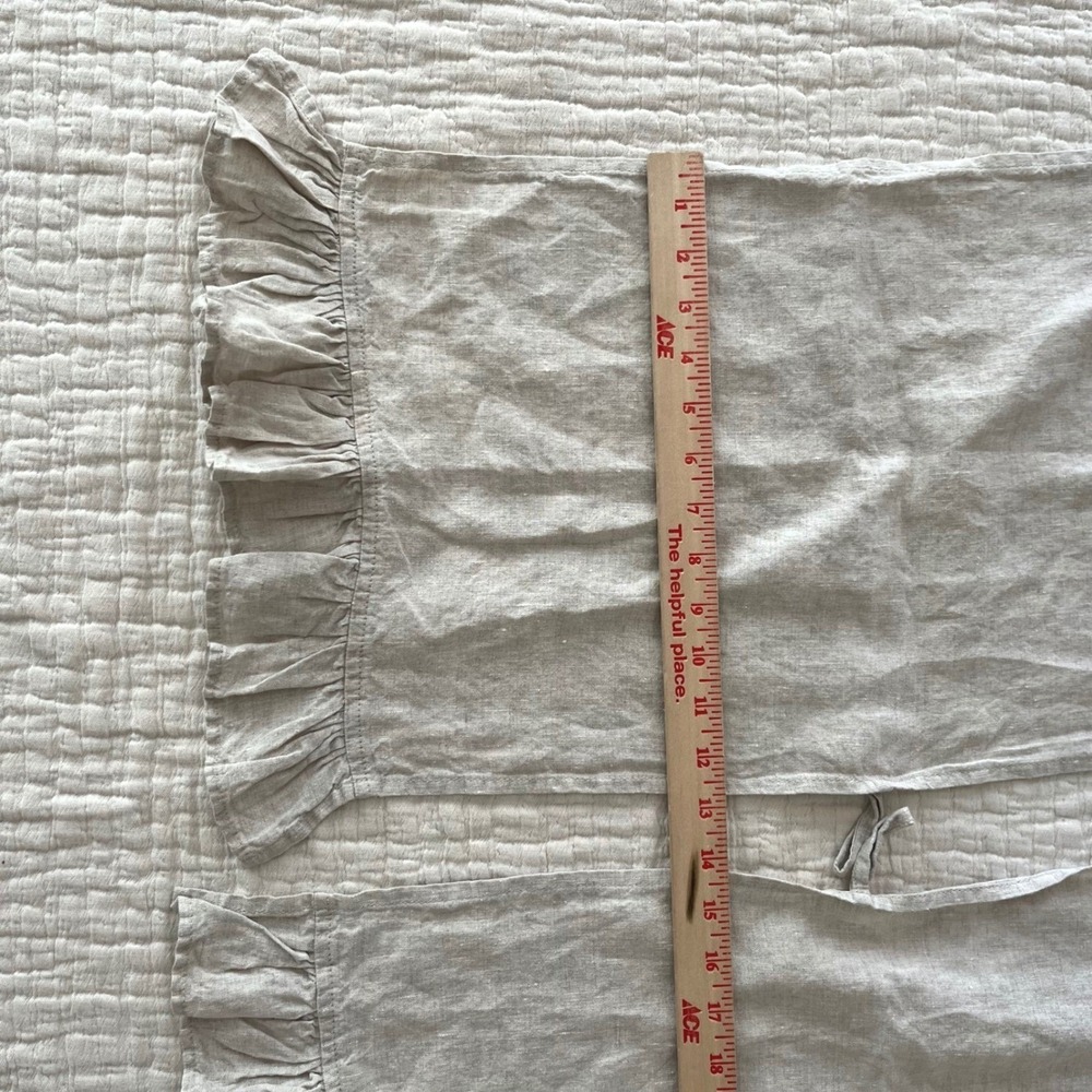 2 100% Linen‎ Ruffle Kitchen Towels - Picture 8 of 9